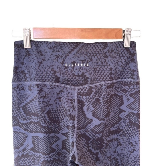 All Fenix - Python Blue Snake Snakeskin Print High Rise Active Leggings Sz M - Picture 6 of 7